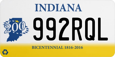 IN license plate 992RQL