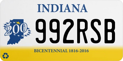 IN license plate 992RSB