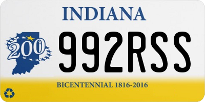 IN license plate 992RSS