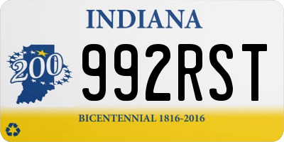 IN license plate 992RST