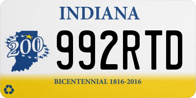 IN license plate 992RTD