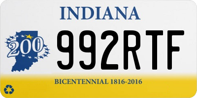 IN license plate 992RTF