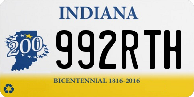 IN license plate 992RTH