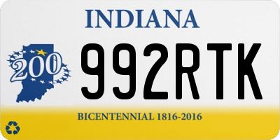 IN license plate 992RTK