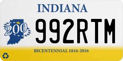 IN license plate 992RTM