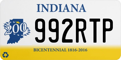 IN license plate 992RTP