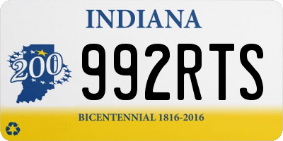 IN license plate 992RTS