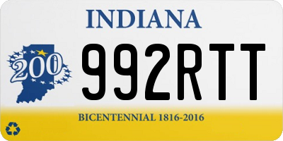 IN license plate 992RTT