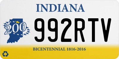 IN license plate 992RTV