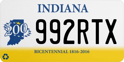 IN license plate 992RTX