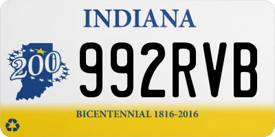 IN license plate 992RVB