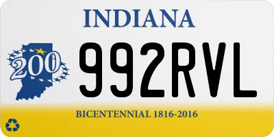 IN license plate 992RVL