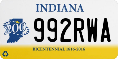IN license plate 992RWA