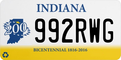 IN license plate 992RWG