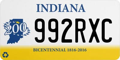 IN license plate 992RXC