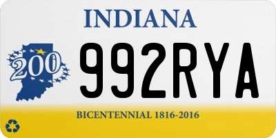 IN license plate 992RYA