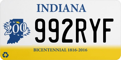 IN license plate 992RYF
