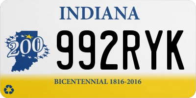 IN license plate 992RYK