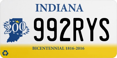 IN license plate 992RYS