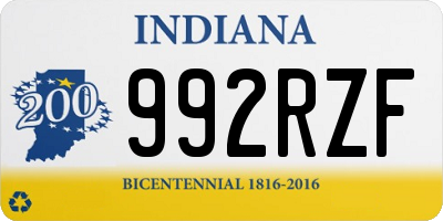 IN license plate 992RZF