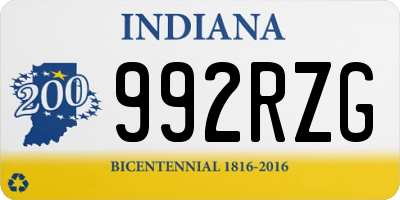 IN license plate 992RZG