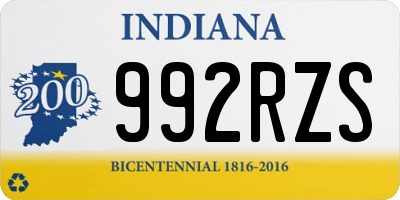 IN license plate 992RZS