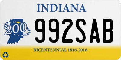 IN license plate 992SAB