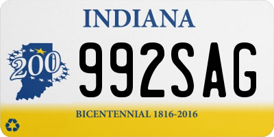 IN license plate 992SAG