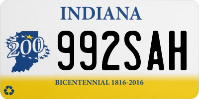 IN license plate 992SAH