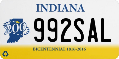 IN license plate 992SAL