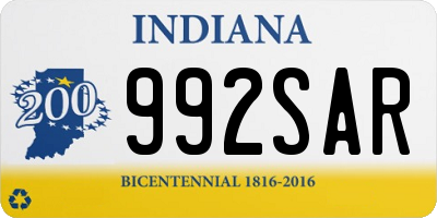 IN license plate 992SAR