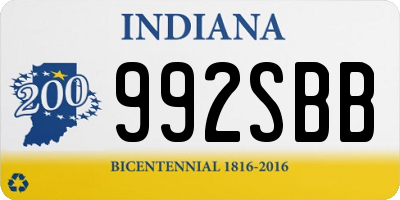 IN license plate 992SBB