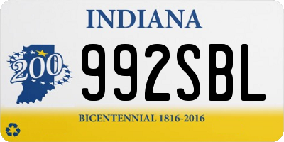 IN license plate 992SBL