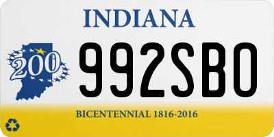 IN license plate 992SBO