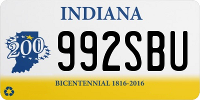 IN license plate 992SBU