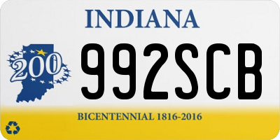 IN license plate 992SCB