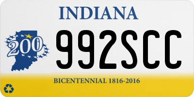 IN license plate 992SCC