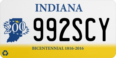 IN license plate 992SCY