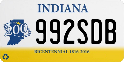 IN license plate 992SDB