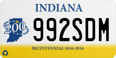 IN license plate 992SDM