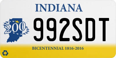 IN license plate 992SDT