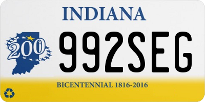 IN license plate 992SEG