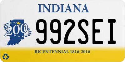 IN license plate 992SEI