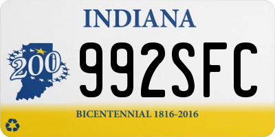 IN license plate 992SFC