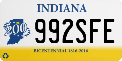 IN license plate 992SFE