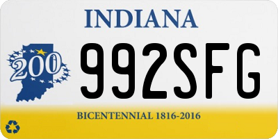 IN license plate 992SFG