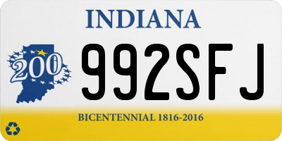 IN license plate 992SFJ