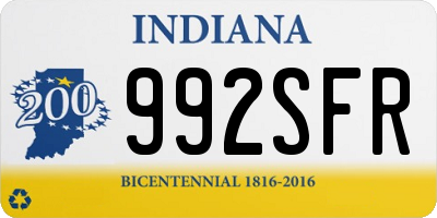 IN license plate 992SFR