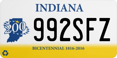 IN license plate 992SFZ