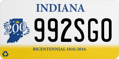 IN license plate 992SGO